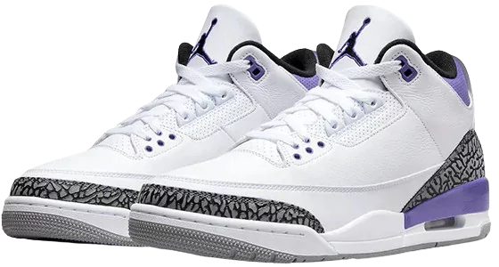 Side View of Jordan 3 Retro Dark Iris